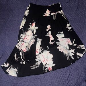 Floral Black Skirt